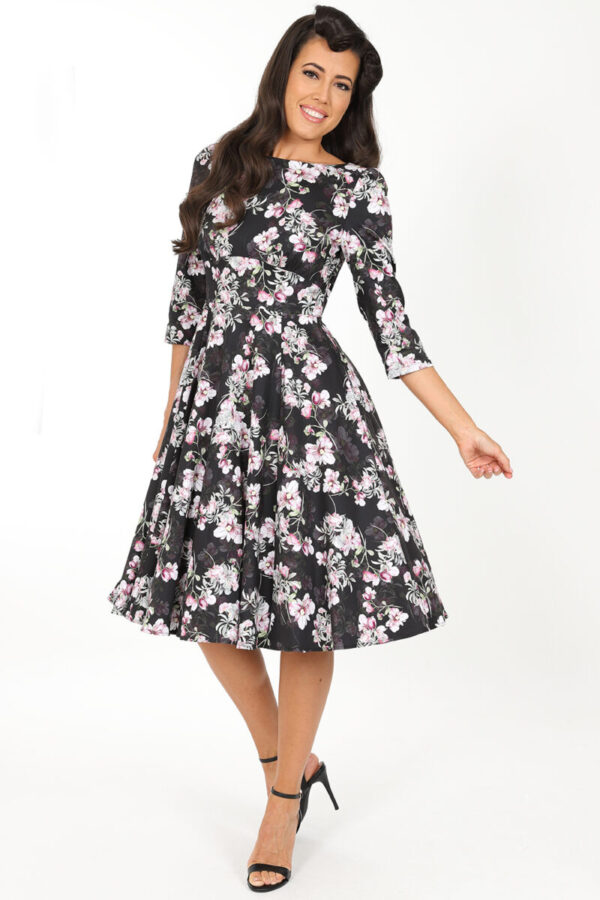Kate Floral Swing Dress by Hearts and Roses