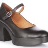 Amara T Bar Shoes in Black Leather - Image 3