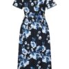 Daphne Floral Navy Dress by Lady V London - Image 4
