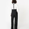 Pinstripe Thelma Suspender Trousers by Unique Vintage - Image 3