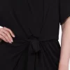 Fuchsia Sparkle Deep V Sassy Jumpsuit With Tie Waist by Sarta - Image 2