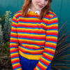 Rainbow Cropped Unisex Jumper by Run and Fly - Image 5