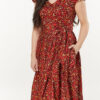 Esh V Neck Midi Floral Dress by Timeless London - Image 2