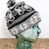 Black and White Pom Pom Bobble Hat by Gringo - Image 2