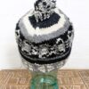 Black and White Pom Pom Bobble Hat by Gringo - Image 4