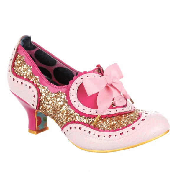 Jazz Cat Pink Glittery Heels by Irregular Choice