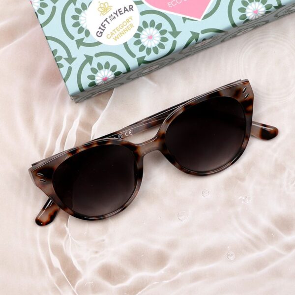 Classic Taupe Recycled Retro Eco Sunglasses by POM