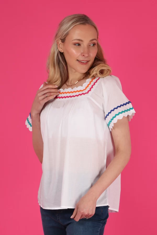White Smock Top by Sarta MSH