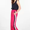 Double Stripe Hot Pink Wide Leg Trousers by Sarta MSH - Image 4