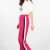 Double Stripe Hot Pink Wide Leg Trousers by Sarta MSH - Image 3