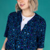 Blue Leopard Cotton Shirt by Run and Fly - Image 4