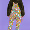 Bunny Love Unisex Dungarees in Cotton Stretch Twill by Run and Fly - Image 4