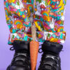 Bunny Love Unisex Dungarees in Cotton Stretch Twill by Run and Fly - Image 2
