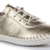 Lexi Flexible Leather Shoes in Gold - Image 4