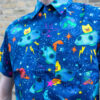 Dogs in Space Cotton Shirt by Run and Fly - Image 5