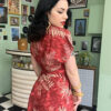 Ayda Dress with Matching Bolero in Ruby Palm Print by Rocknromance - Image 3