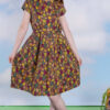 Leaves Tea Dress in Stretch Cotton by Run and Fly - Image 2