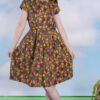 Leaves Tea Dress in Stretch Cotton by Run and Fly - Image 2