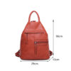 Vegan Leather Multi Pocket Backpack in Assorted Colours - Image 11