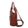 Vegan Leather Multi Pocket Backpack in Assorted Colours - Image 9