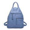 Vegan Leather Multi Pocket Backpack in Assorted Colours - Image 7