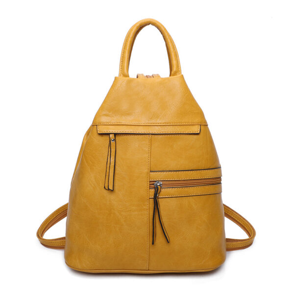 Vegan Leather Multi Pocket Backpack in Assorted Colours