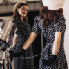 Peggy Wrap Dress in French Navy Polka Dot by The Seamstress of Bloomsbury - Image 2