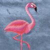 Flamingo Dusky Blue Velvet Tassel Make Up Bag by POM - Image 2