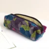 Teal & Plum Velvet Botanical Zip Pouch by POM - Image 3