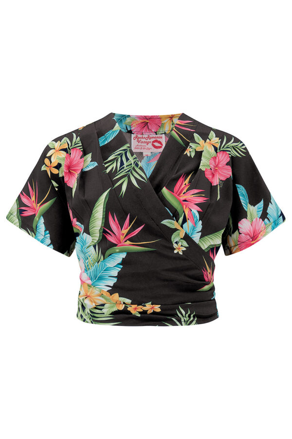 Darla Top in Black Honolulu Print by RocknRomance