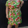 In the Geese Garden Tea Dress in Stretch Cotton by Run and Fly - Image 4
