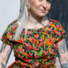 Red Panda Tea Dress in Stretch Cotton by Run and Fly - Image 3