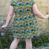 Tarot Dino Tea Dress in Stretch Cotton by Run and Fly - Image 3