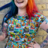 Tarot Dino Tea Dress in Stretch Cotton by Run and Fly - Image 5