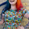 Tarot Dino Tea Dress in Stretch Cotton by Run and Fly - Image 5