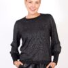 Black Glitter Balloon Sleeve Jumper by Sarta MSH - Image 3