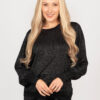 Black Glitter Balloon Sleeve Jumper by Sarta MSH - Image 5