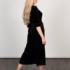 Black Velvet Sparkle V Neck Jumpsuit by Sarta MSH - Image 2