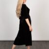 Black Velvet Sparkle V Neck Jumpsuit by Sarta MSH - Image 2