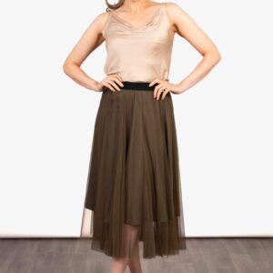Eden Tulle Swing Skirt in Khaki by Sarta MSH