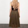 Eden Tulle Swing Skirt in Khaki by Sarta MSH - Image 3
