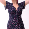 Navy Floral 1940's Tea Dress by Pretty Retro - Image 4