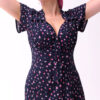 Navy Floral 1940's Tea Dress by Pretty Retro - Image 4
