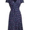 Navy Floral 1940's Tea Dress by Pretty Retro - Image 5