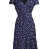 Navy Floral 1940's Tea Dress by Pretty Retro - Image 5