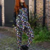 Run and Fly Cauldron Cats Dungarees in Stretch Twill Cotton Unisex Fit - Image 2