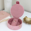 Dusky Pink Floral Velvet Jewellery Box by POM - Image 2