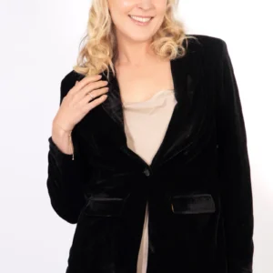Blake Velvet Black Blazer by Sarta