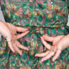 Cute Christmas Cottages Tea Dress in Stretch Cotton by Run and Fly - Image 4
