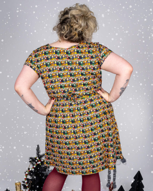 Nutcracker Tea Dress in Stretch Cotton by Run and Fly